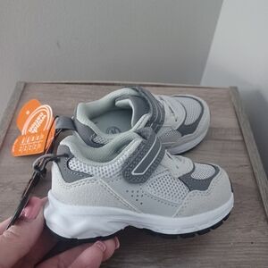 Wonder Nation gray mesh Velcro jogger Sneakers Infants sz 5
